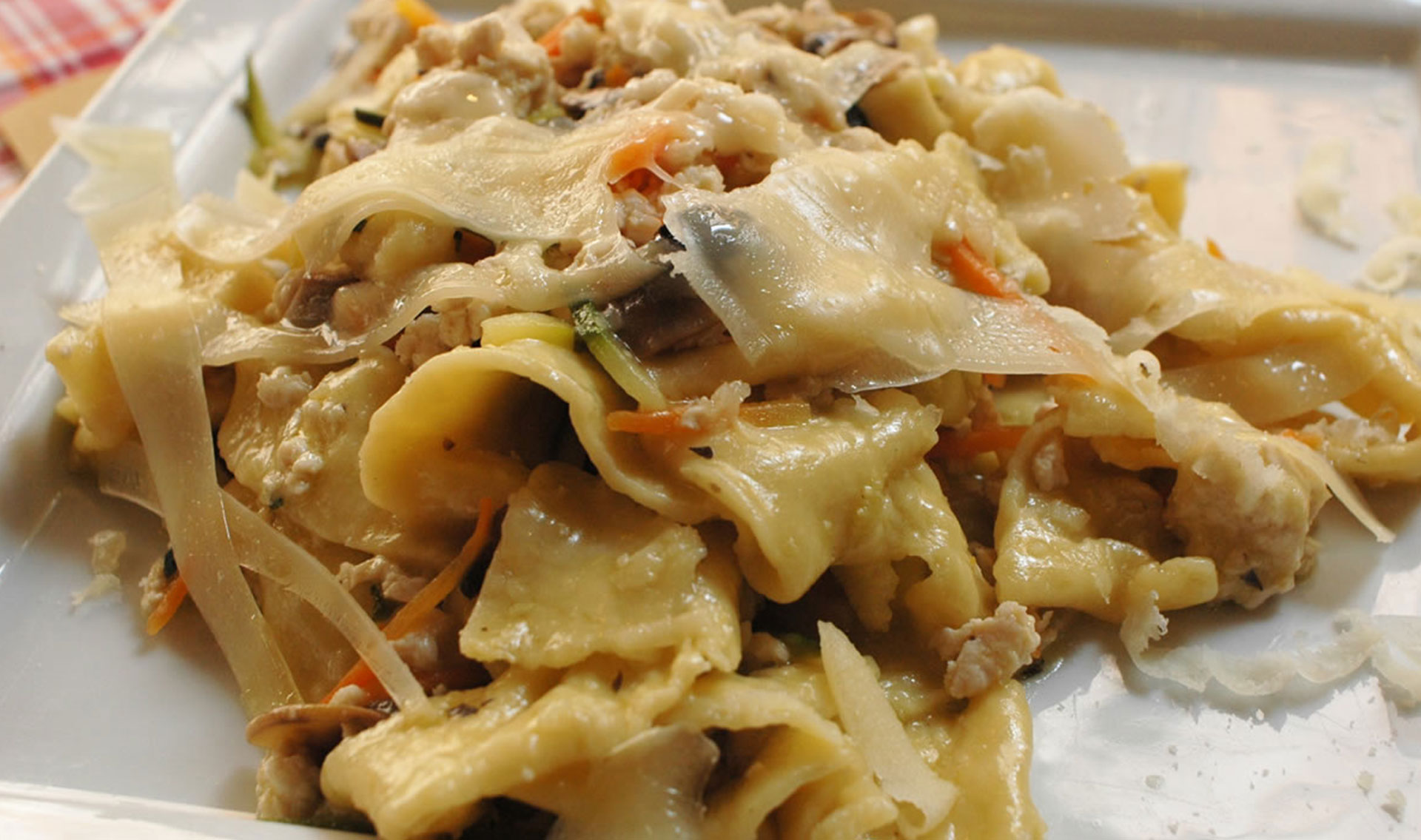 Parioni con Ragù di Pollo e verdure - Ristorante 433 Roma Piazza Navona Governo Vecchio